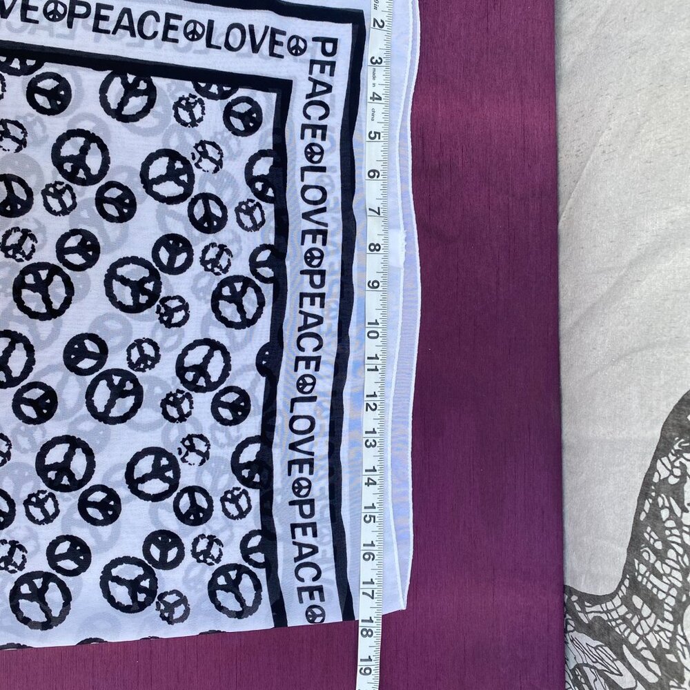 Rae Dunn Peace Red Mug & Black White Peace Scarf Set - Picture 11 of 13
